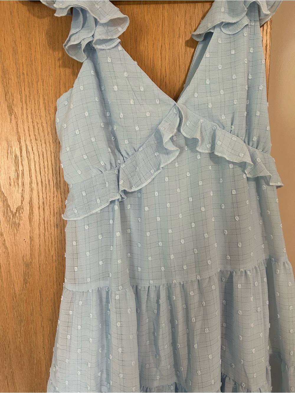 Mi Ami Light Blue Ruffle Dress - Picture 2 of 6